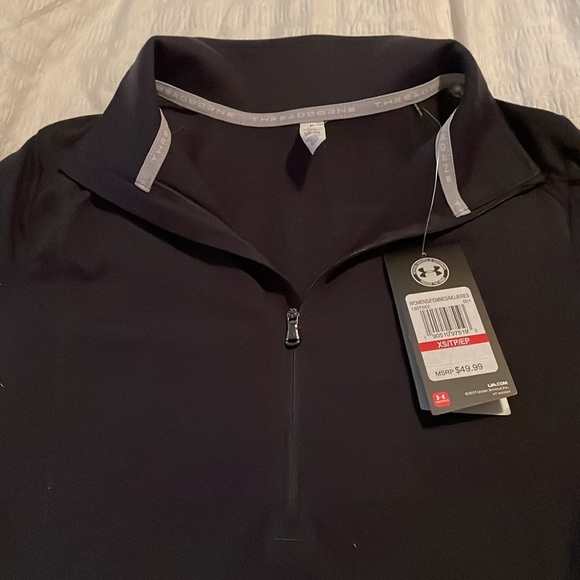 Under Armour threadborne black 1/4 zip NWT - Picture 2 of 12